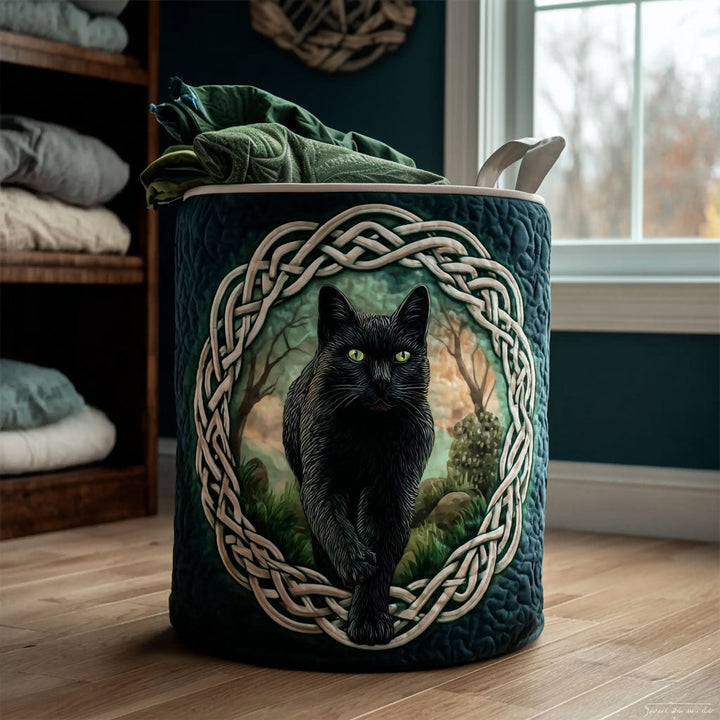 Celtic Style quilted laundry basket