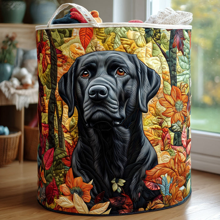 Labrador Loyalty quilted laundry basket