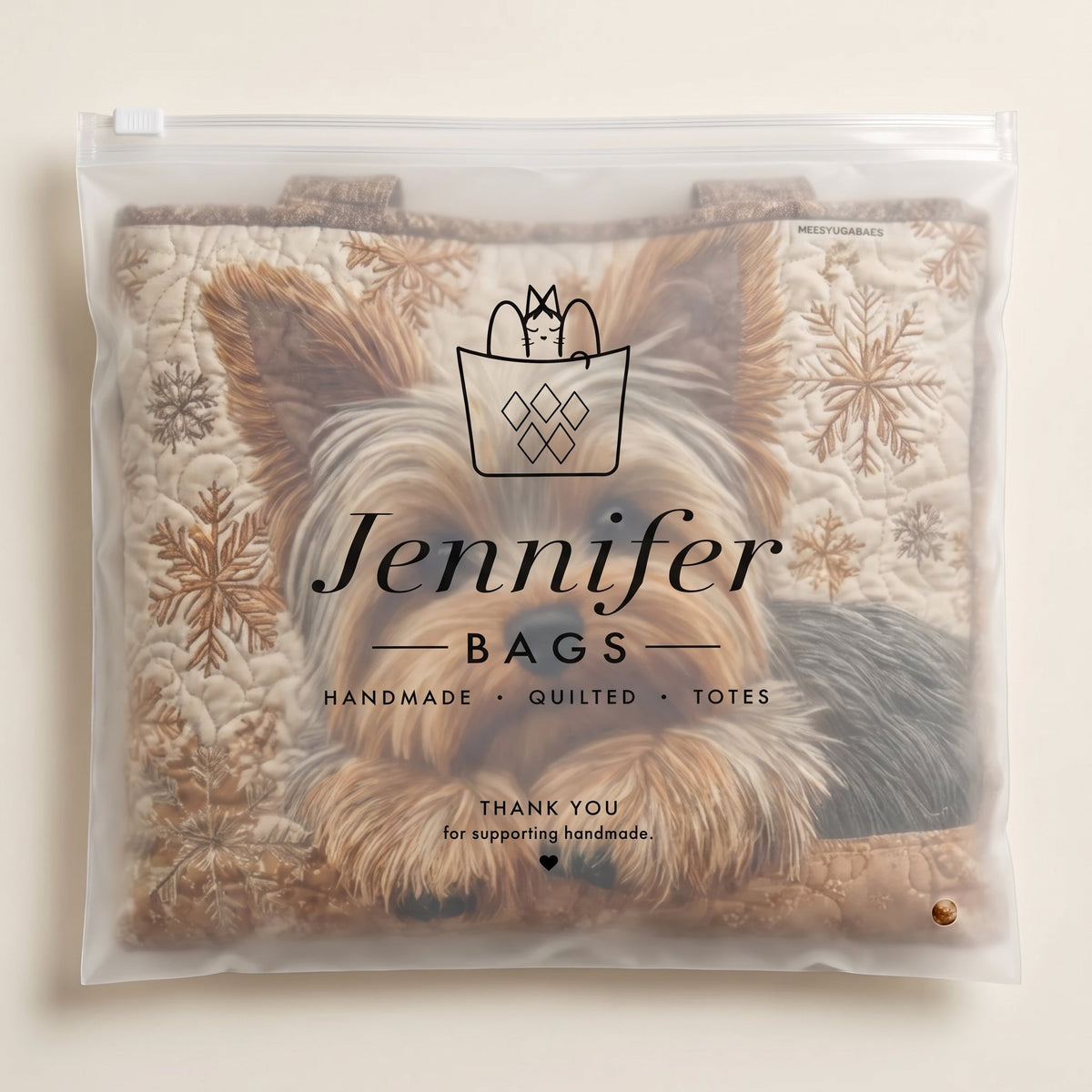 Artisanal Bag - Adorable Yorkshire — packaged in its pouch