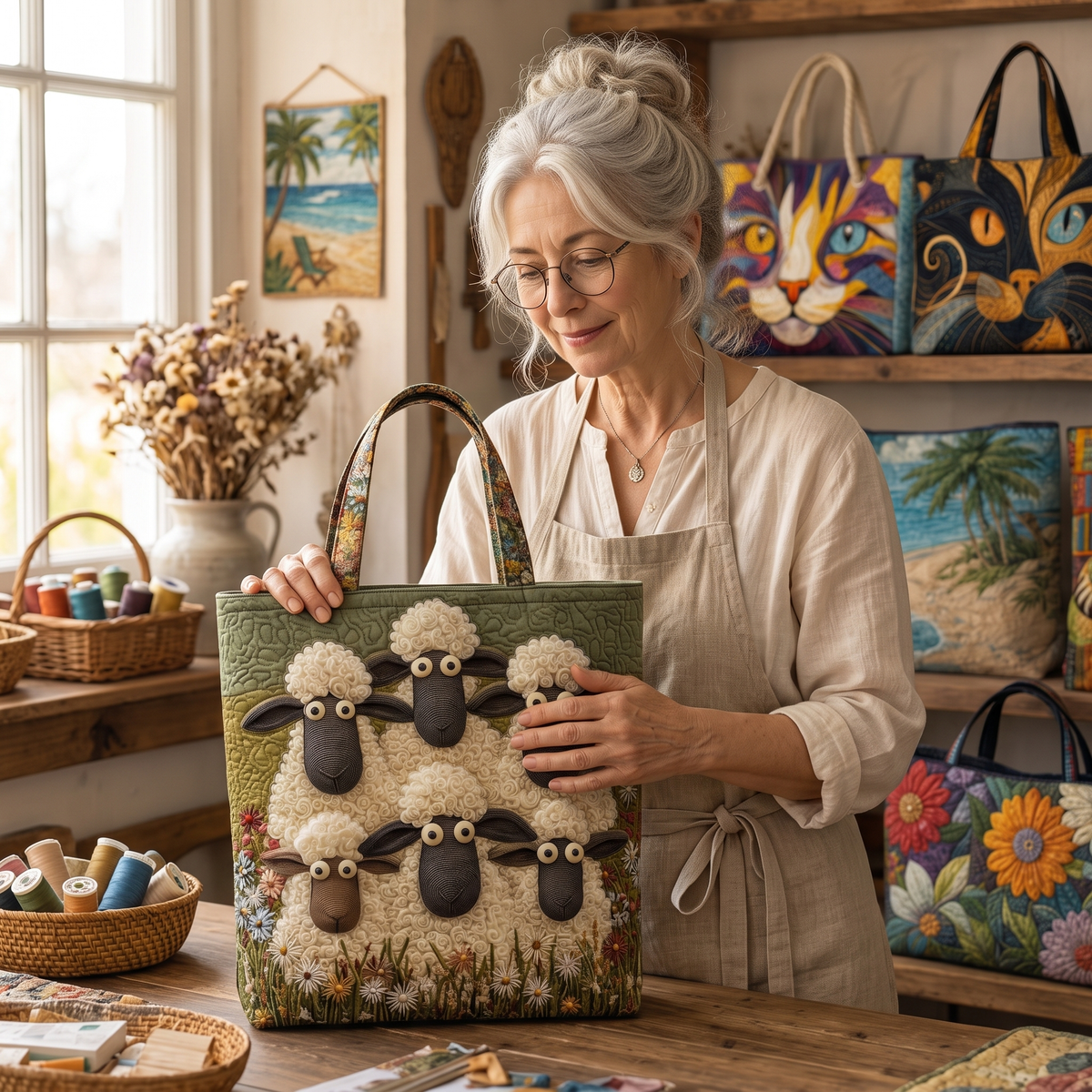Artisan Bag - Five Sheep — handcrafted