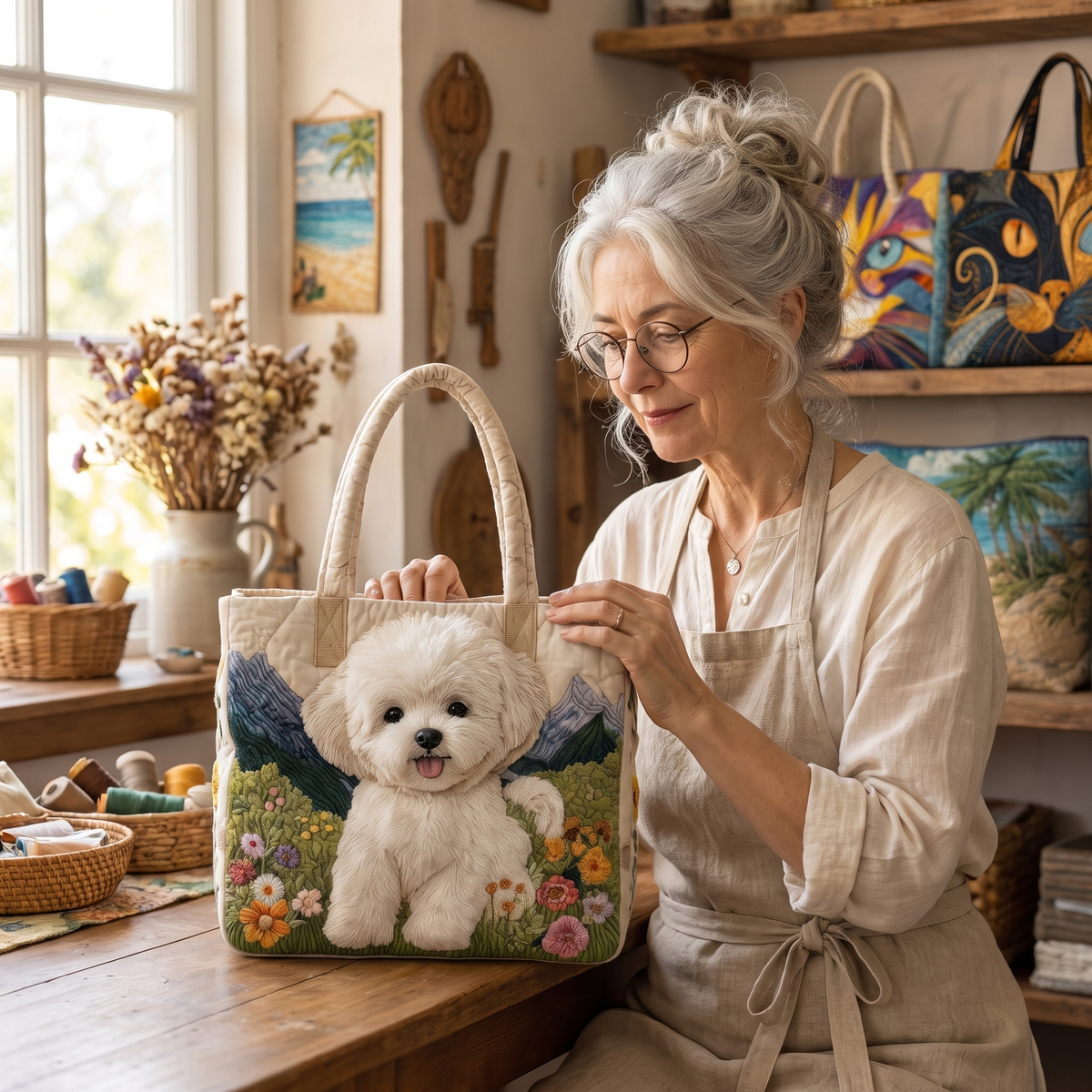 Artisan Quilted Bag - Enchanted Dog — handcrafted