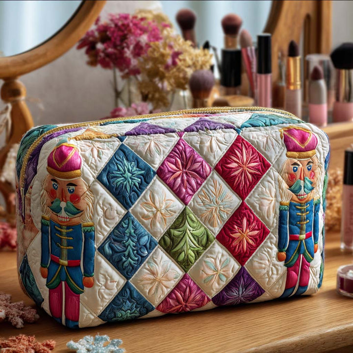 Holiday Sentinel Quilted Makeup Bag