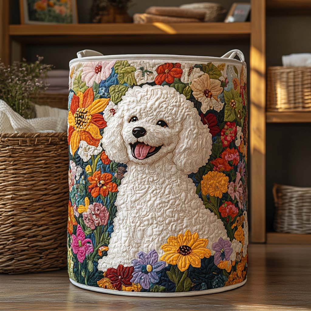 Blooming Fields quilted laundry basket
