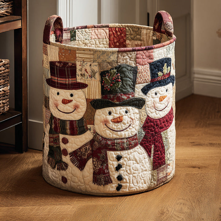 Cheerful Spirit quilted laundry basket