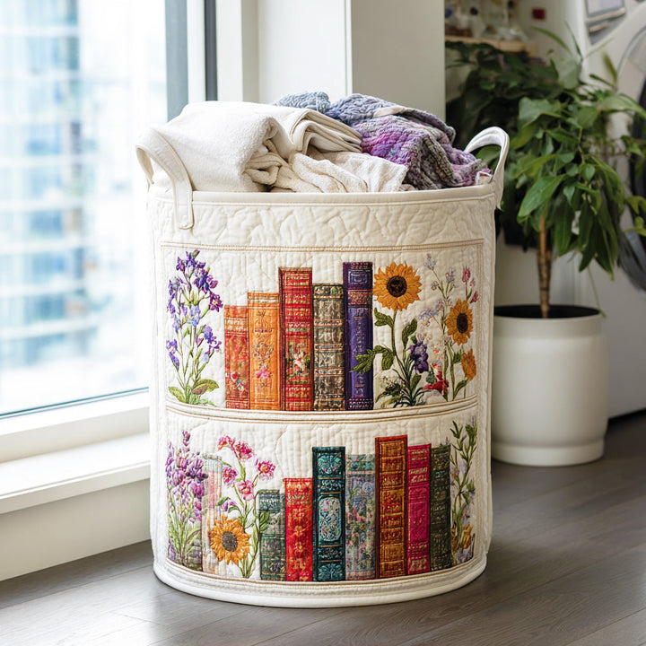 Cozy Cocoon quilted laundry basket