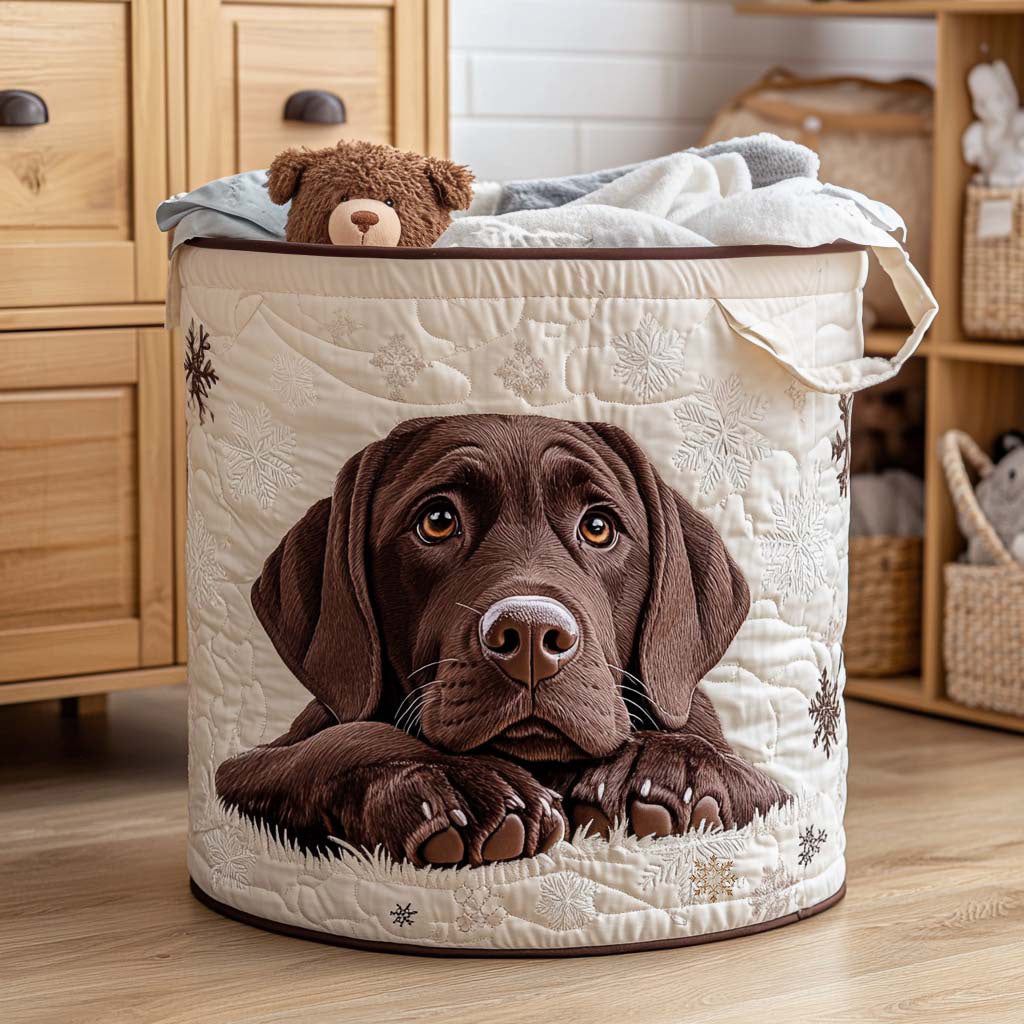 Cuddle Puppy quilted laundry basket