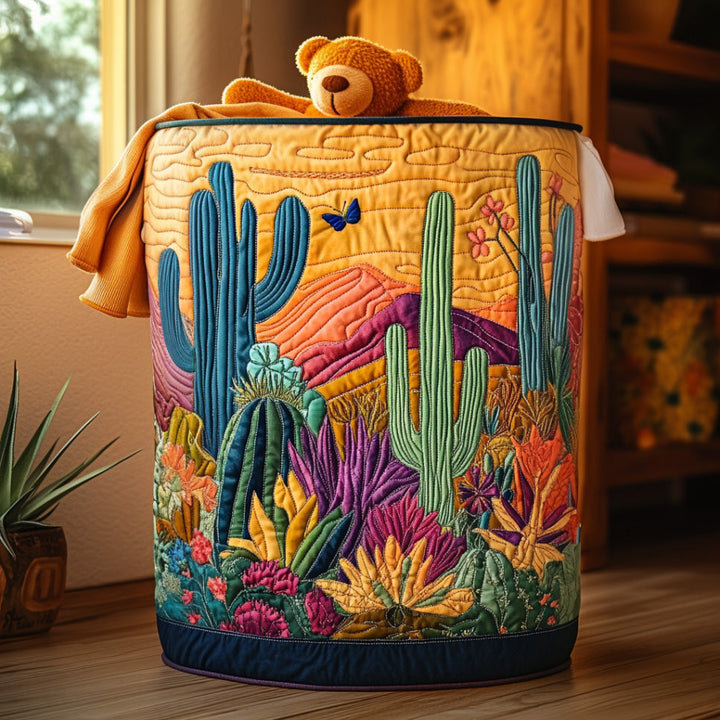 Desert Spirit quilted laundry basket