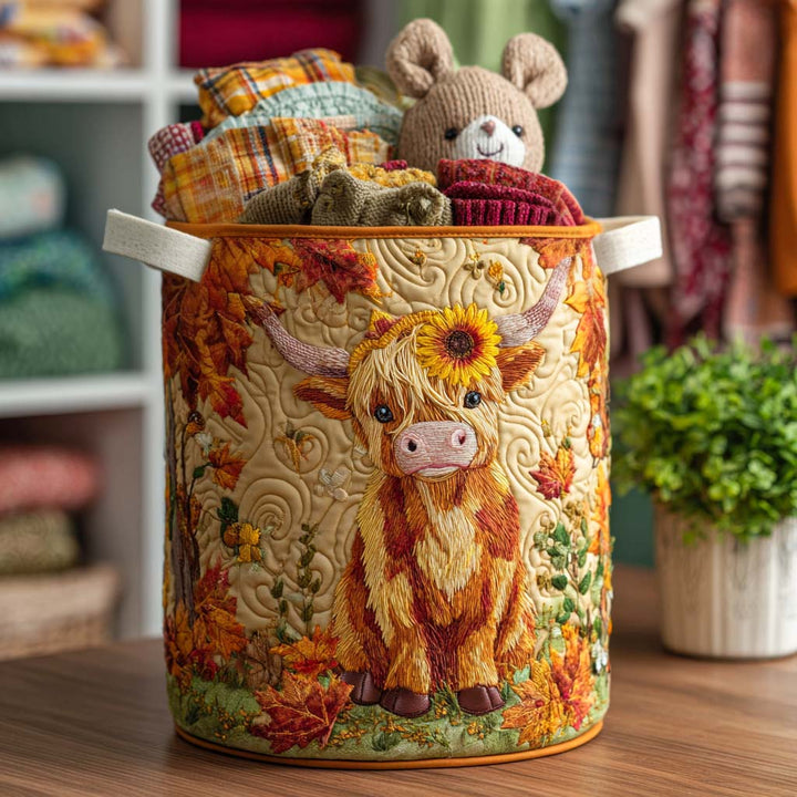 Highland Meadow quilted laundry basket