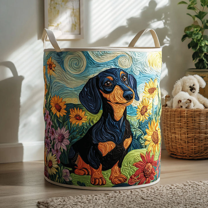 Small Paws, Big Heart quilted laundry basket