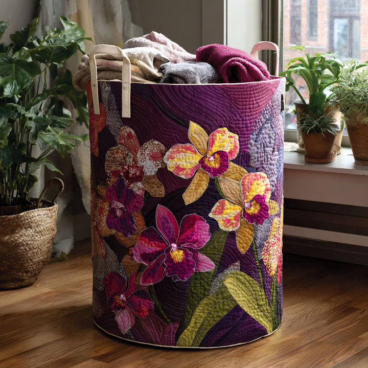 Tropical Velvet quilted laundry basket
