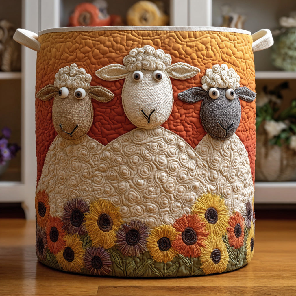 Woolen Fantasy quilted laundry basket