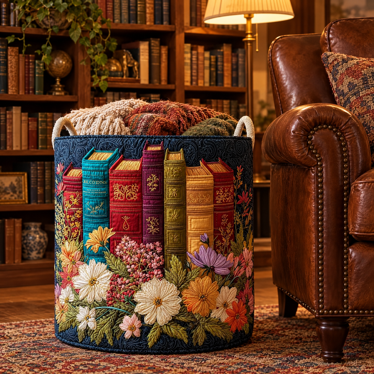 Classic Style quilted laundry basket